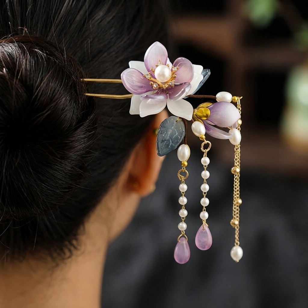 Alloy U Shaped Hair Pin With O - Orchid Phalaenopsis recensie en prijs