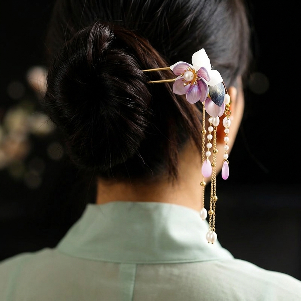 Alloy U Shaped Hair Pin With O - Orchid Phalaenopsis recensie en prijs