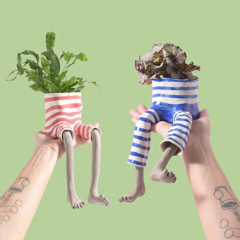 1Pcs Novelty Sitting Legs Cera - Plant Parent Pot recensie en prijs